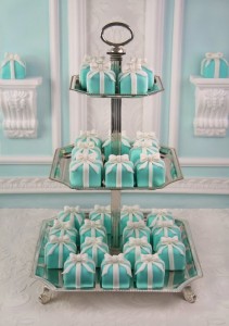Tiffany blue boxes with little white bows