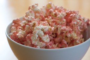 Pink popcorn for a pink party