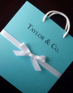 Tiffany bag invitation for a 13th birthday party