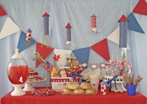 Fourth of July party tablescape