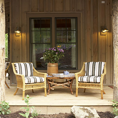 Rustic porch setting