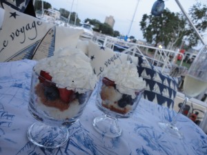 Red white and blue shortcake on the boat!