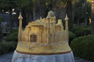 Sandcastle cake designed like Princess Jasmine's Palace