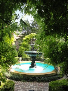 Fountain pool in courtyard