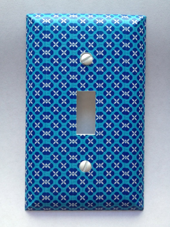 Washi tape switch plate cover.