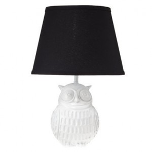 Black and white Owl lamp