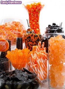 Orange and black candy buffet, orange and black, black and orange, orange and white, candy buffet, candy bar