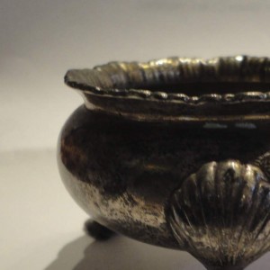 tarnished silver bowl