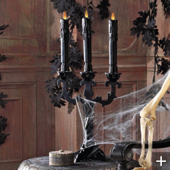 Midnight Black Halloween Candle holders