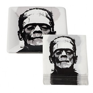 Frankenstein paper plates and napkins