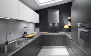 Modern gray kitchen