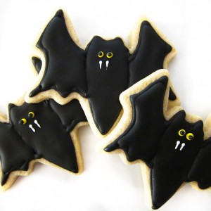 Black Bat cookies for Halloween