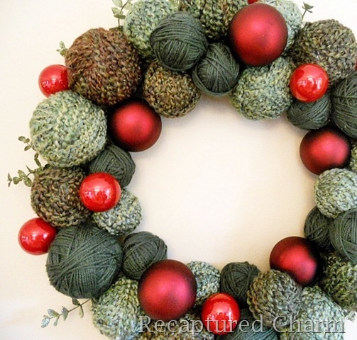 Yarn ball Christmas Wreath