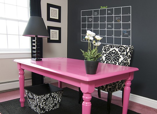 hot pink desk