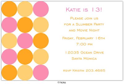 Polka Dot Party invitation