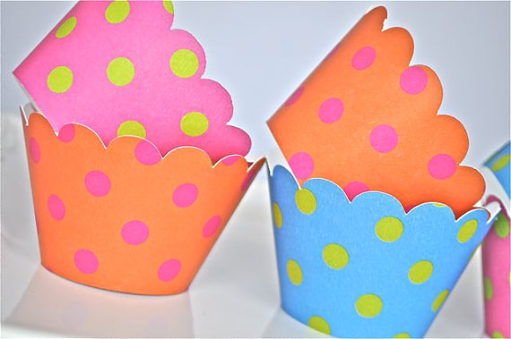 Polka Dot Cupcake wrappers