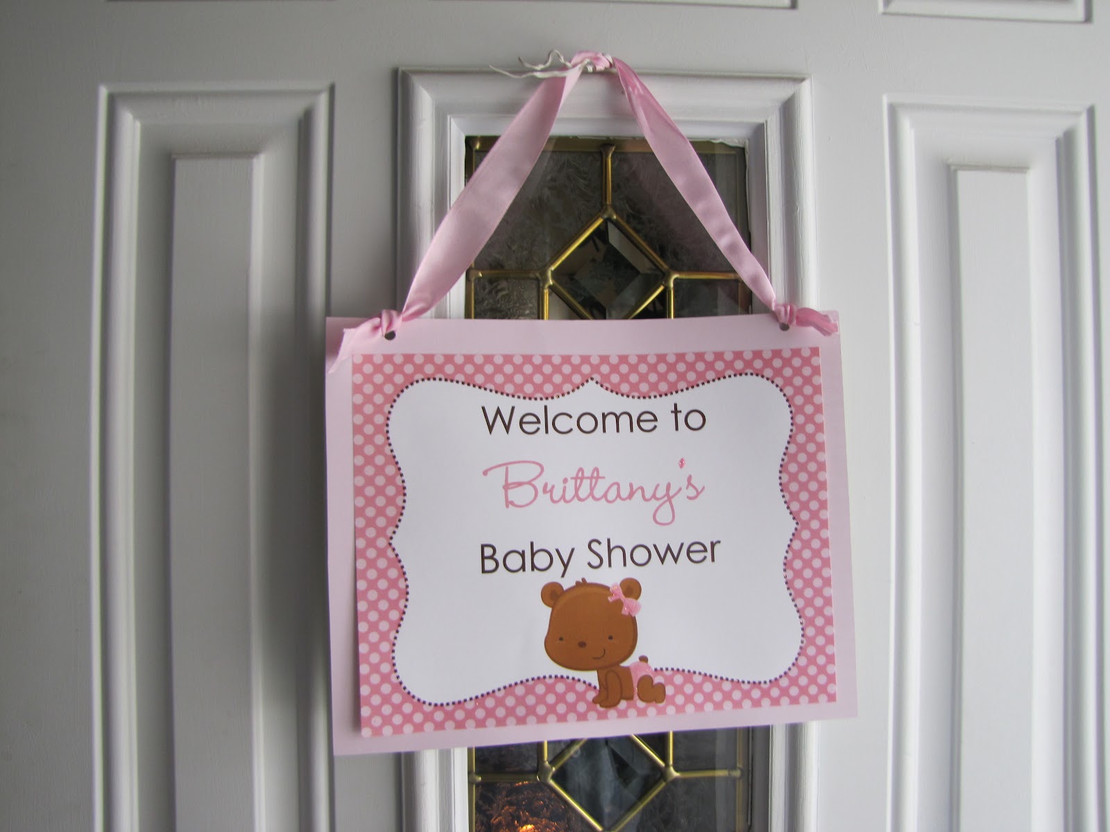 Welcome to the Baby Shower Door Placque