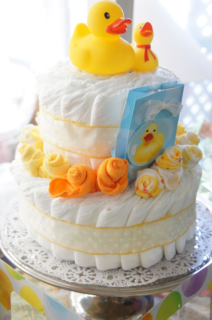 Rubber Ducky Diaper Cake