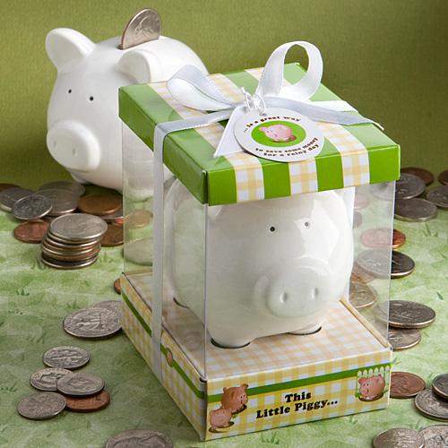 This little piggy bank favor