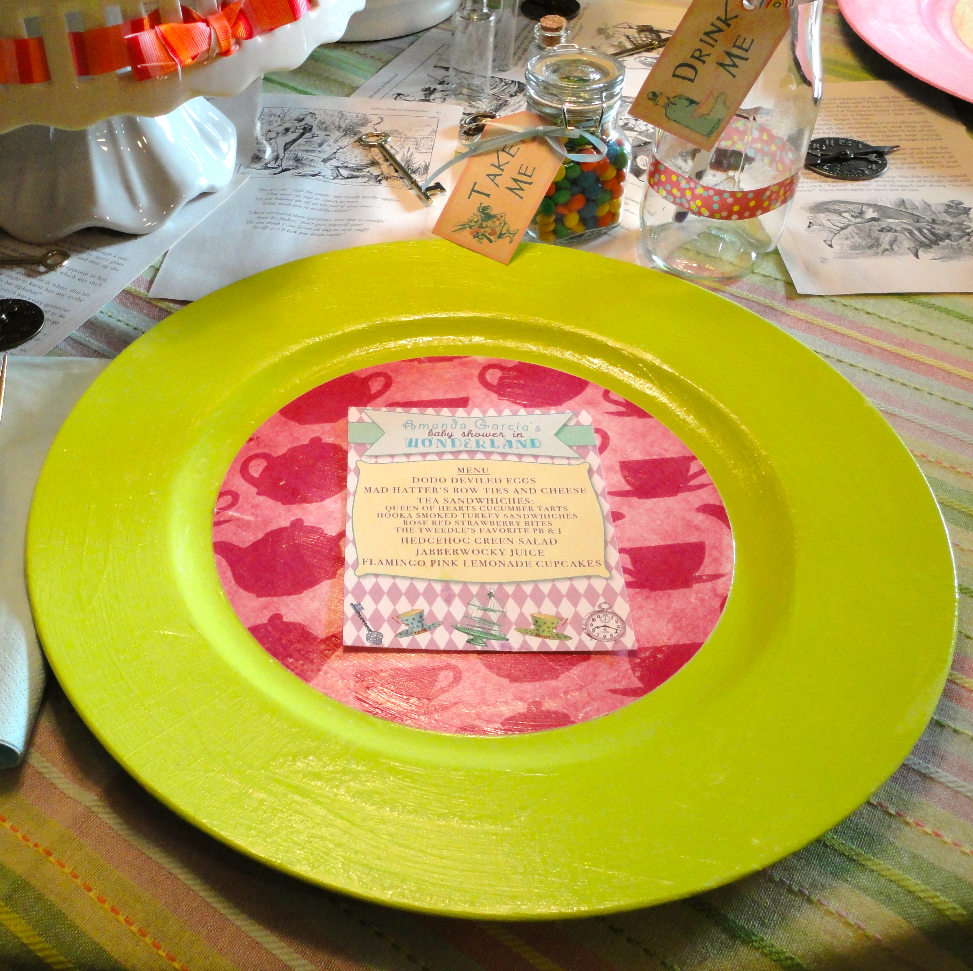 Alice in Wonderland Party Tablesetting
