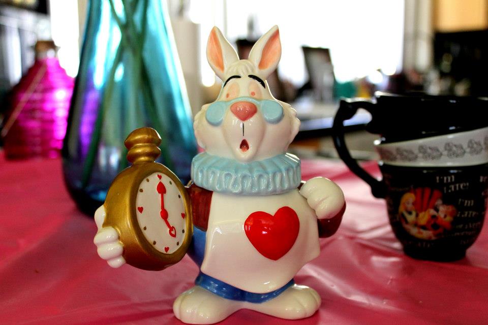 The White Rabbit says “Don’t be late for this Wonderland Party”