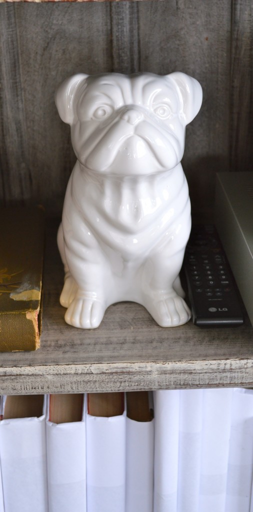 White Ceramic English Bulldog