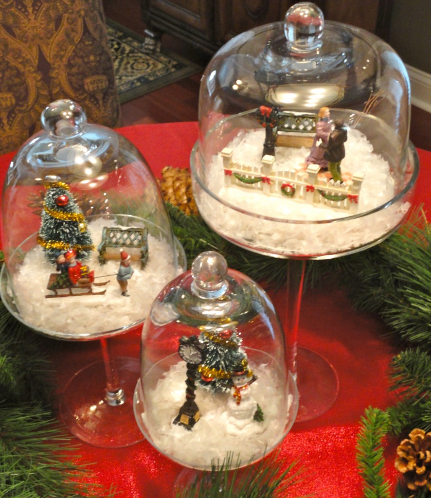 Christmas Cloche Display