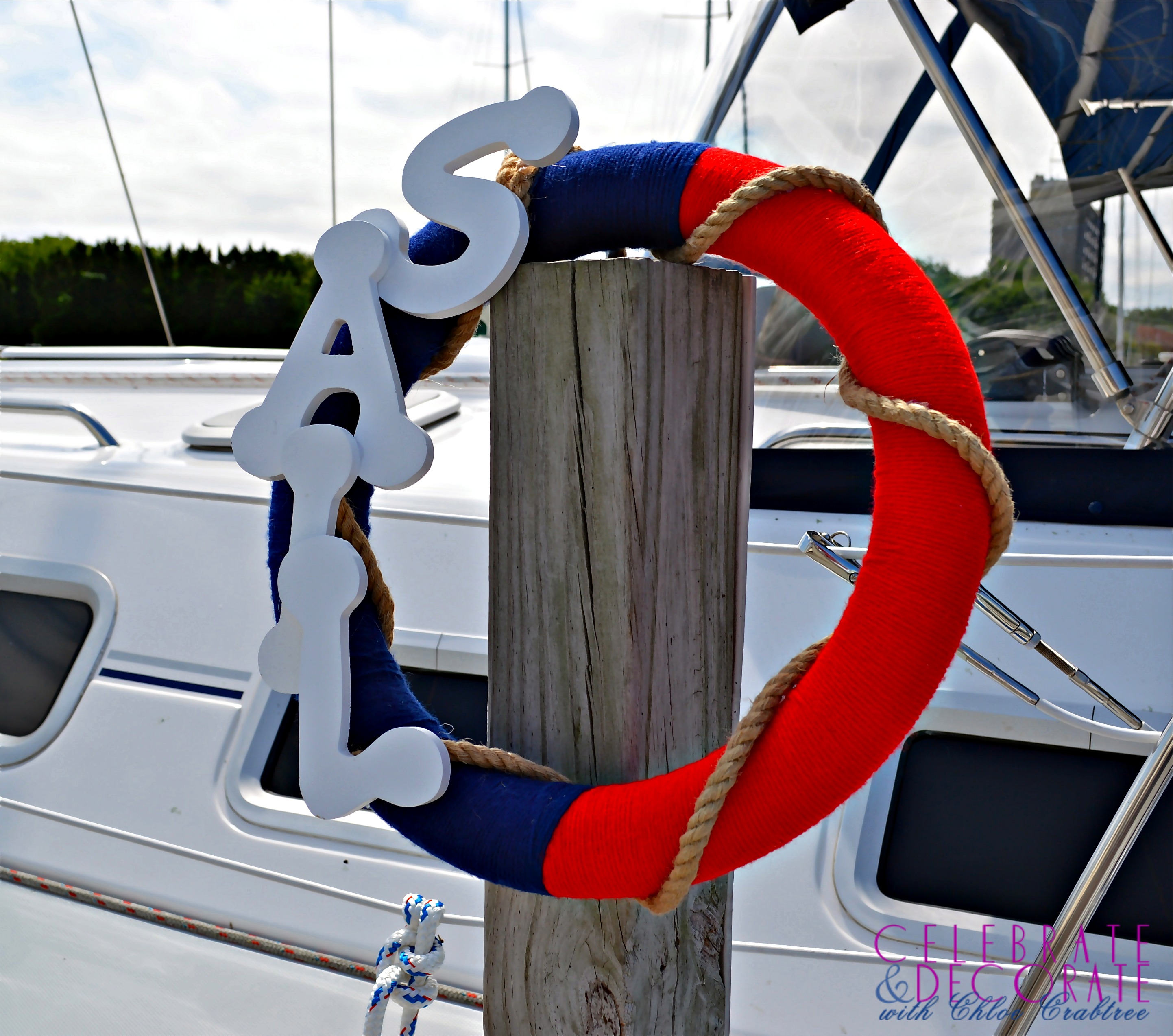 DIY Summertime Sailing Themed Wreath