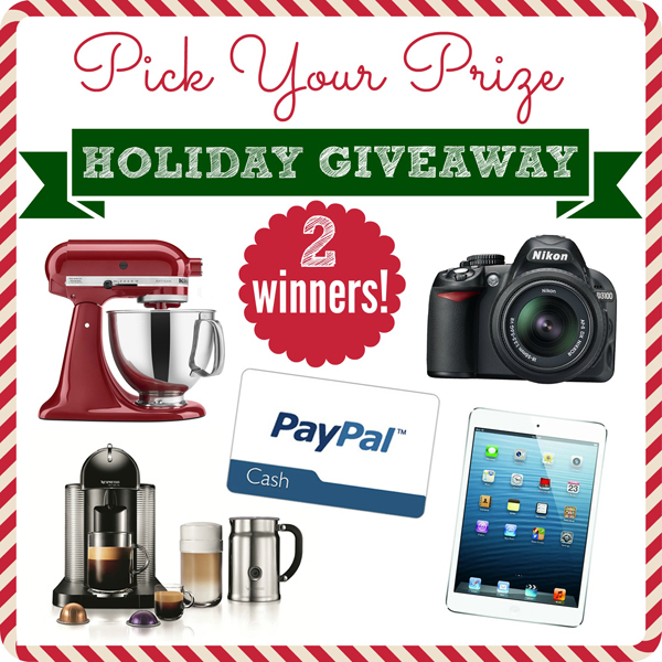 Pick Your Prize Holiday Giveaway