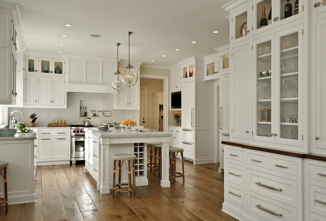 Beautiful White Kitchen with lovely wood floor