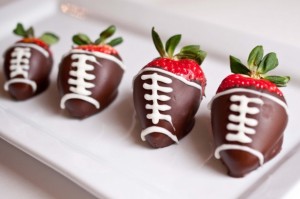 Chocolate Strawberry Footballs