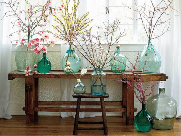 Spring Flowering Branches in Home Decor