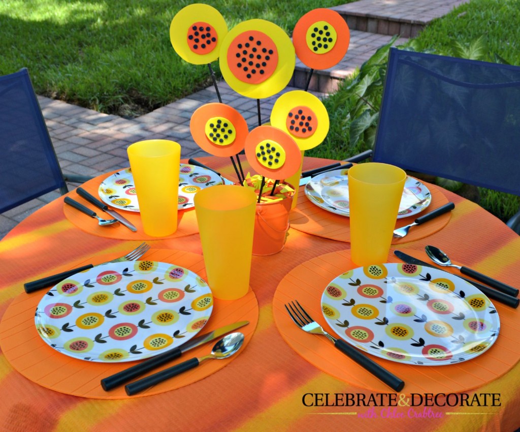 Orange and Yellow tablescape