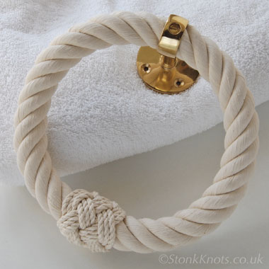 Cotton rope handtowel holder