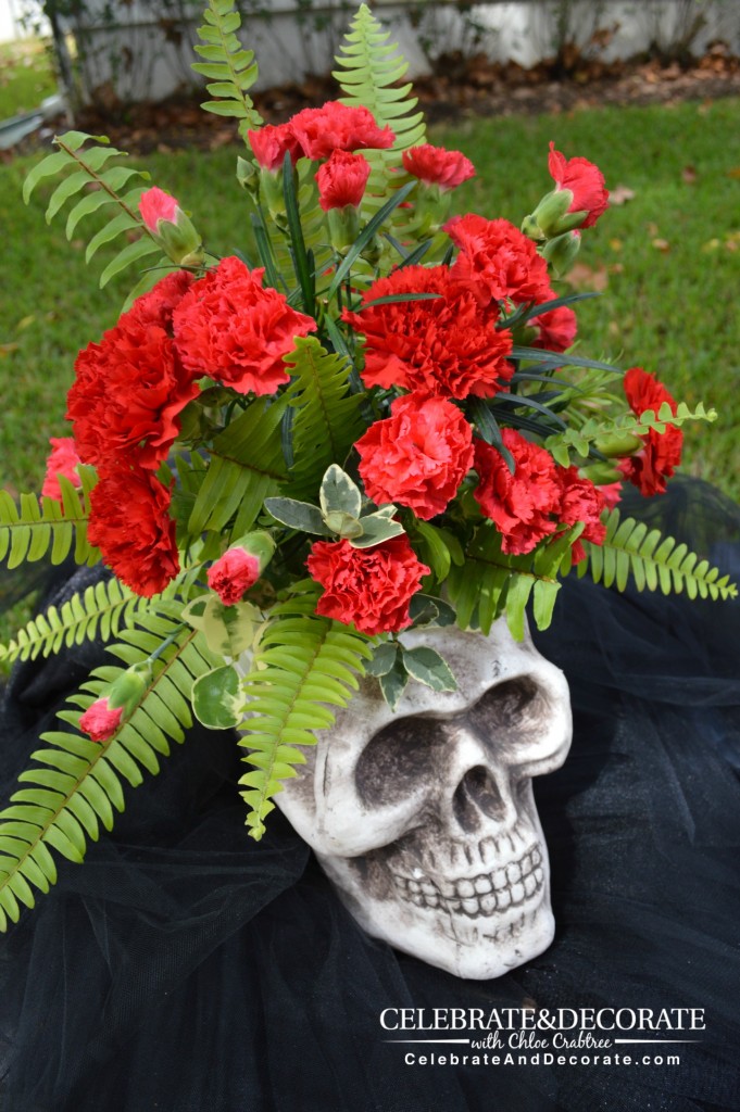 A blooming skull