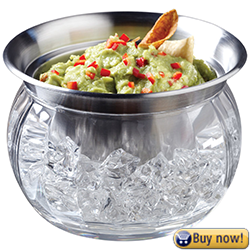 Dip-on-Ice Stainless-Steel Serving Bowl