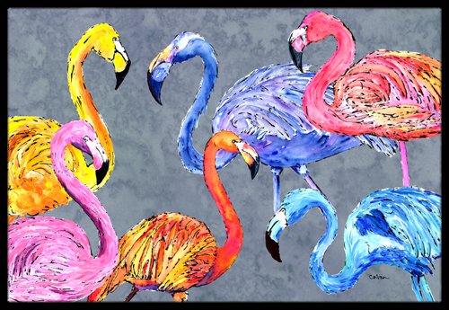 Colorful Flamingo Rug