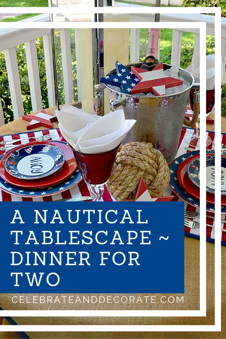 Nautical Tablescape ~ Dinner for Two