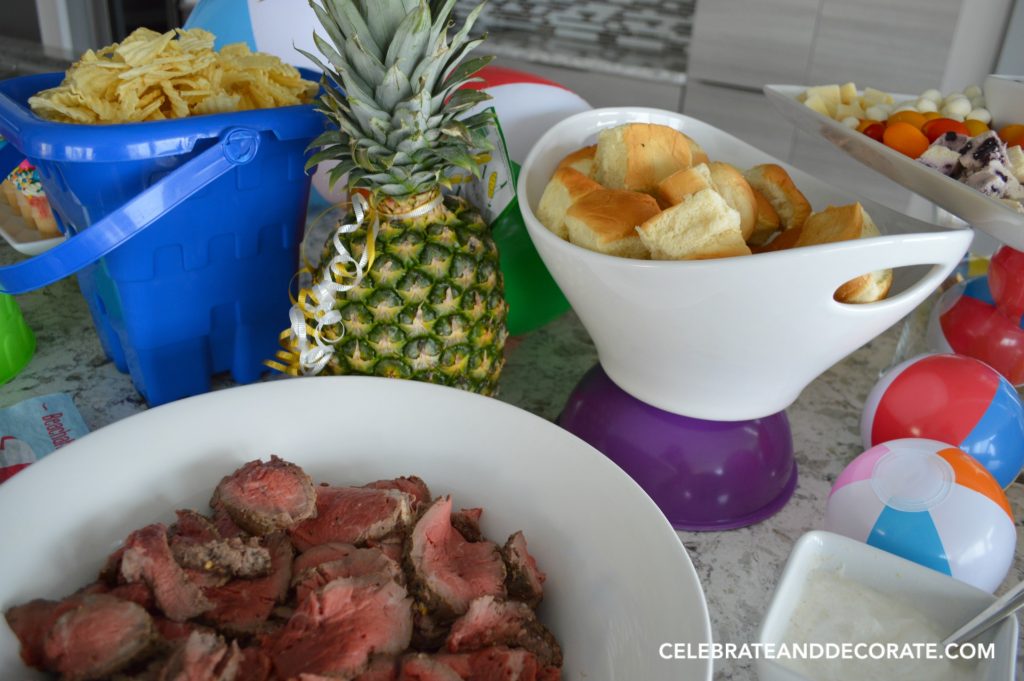 Add a pineapple for fun for a summer beach party