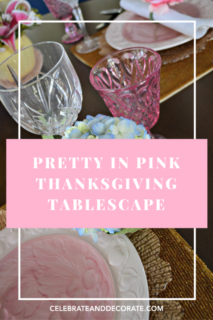 Pretty in Pink Thanksgiving Tablescape