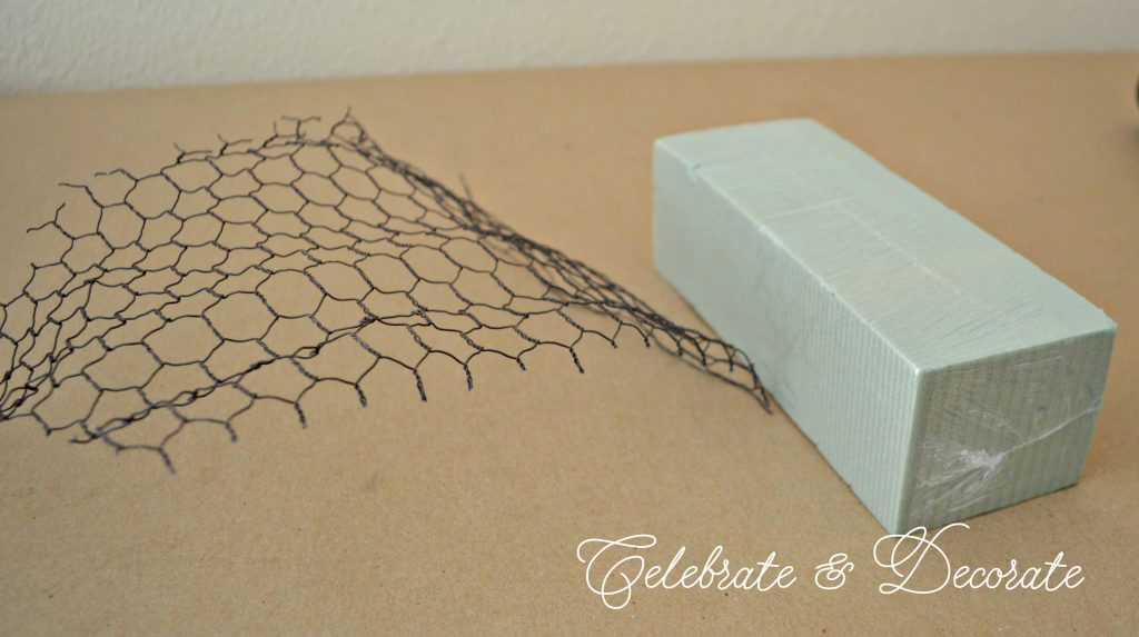 Floral foam and chicken wire are great craft basics