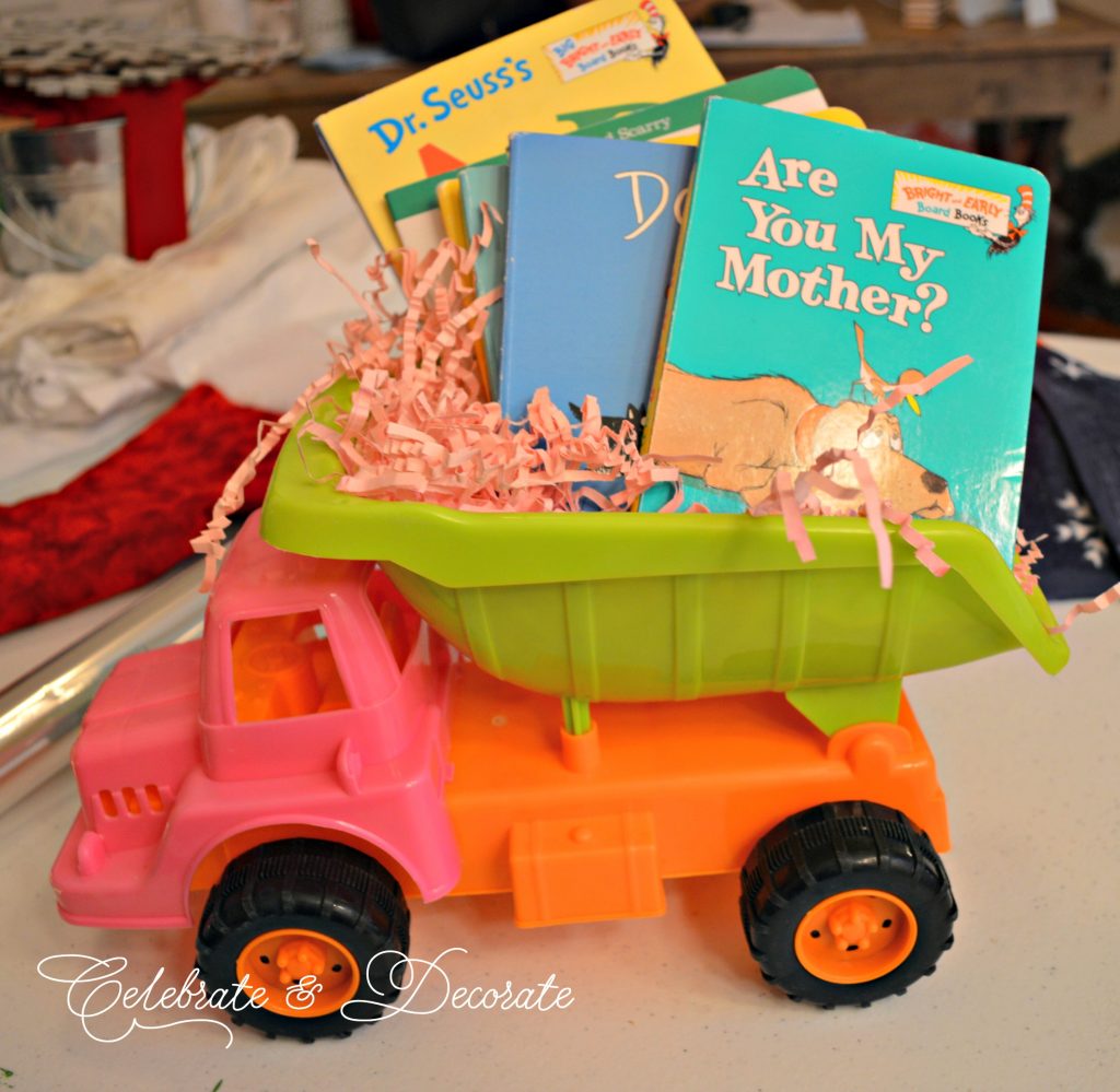 A cute way to gift books to a child