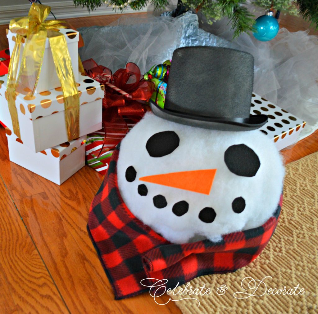 Mr. Snowman is a clever way to wrap an odd shaped gift.