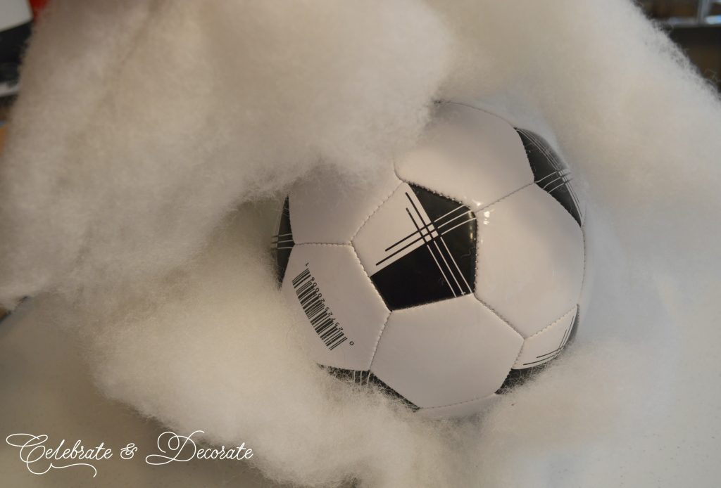 Clever way to wrap a soccer ball for a gift