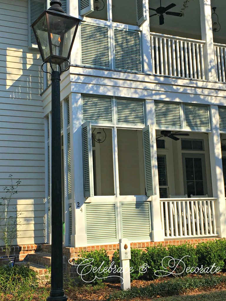 double porches with shutters
