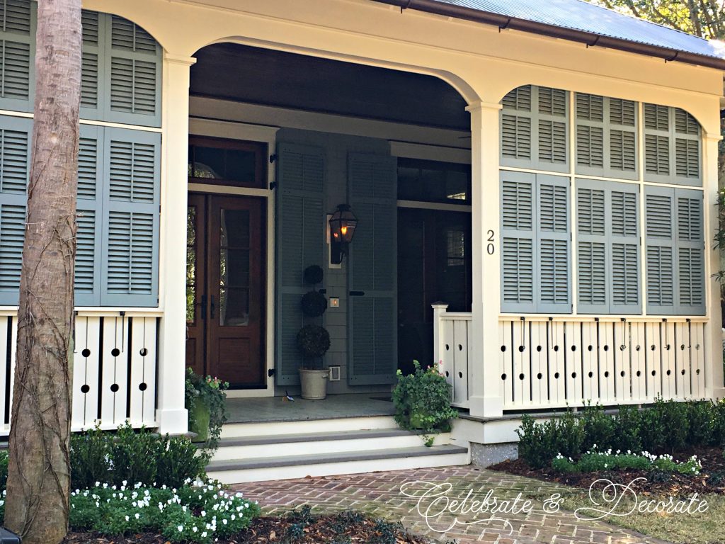 Low country porch with shutters
