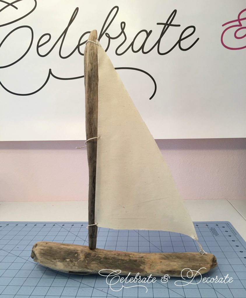 How to make a driftwood sailboat