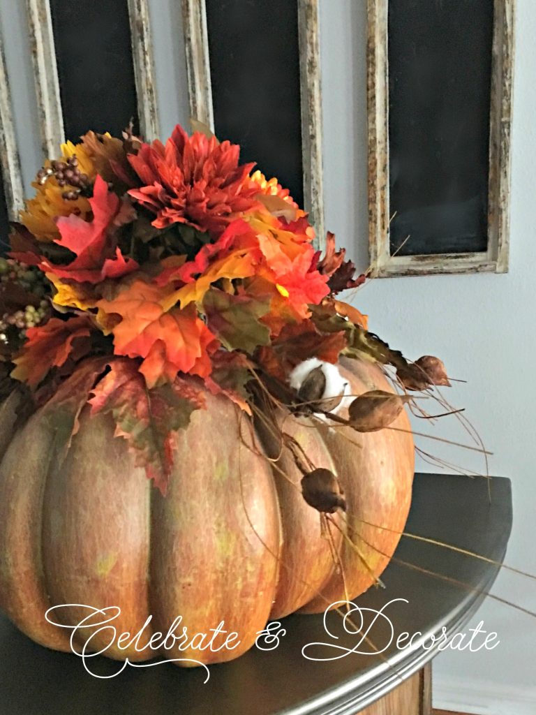 Turn a Faux Pumpkin into a Floral Masterpiece