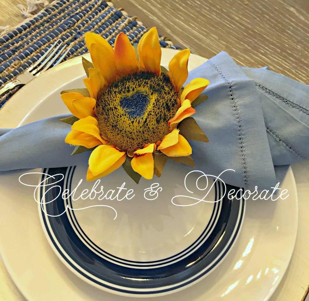 DIY Sunflower Napkin Rings
