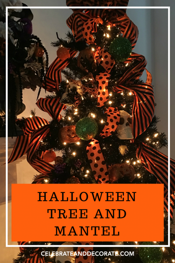 Halloween Tree and Mantel